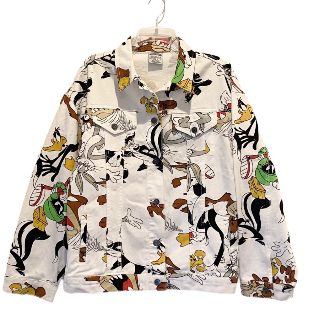 Looney Tunes Denim Jacket Sz M - Picture 3 of 7
